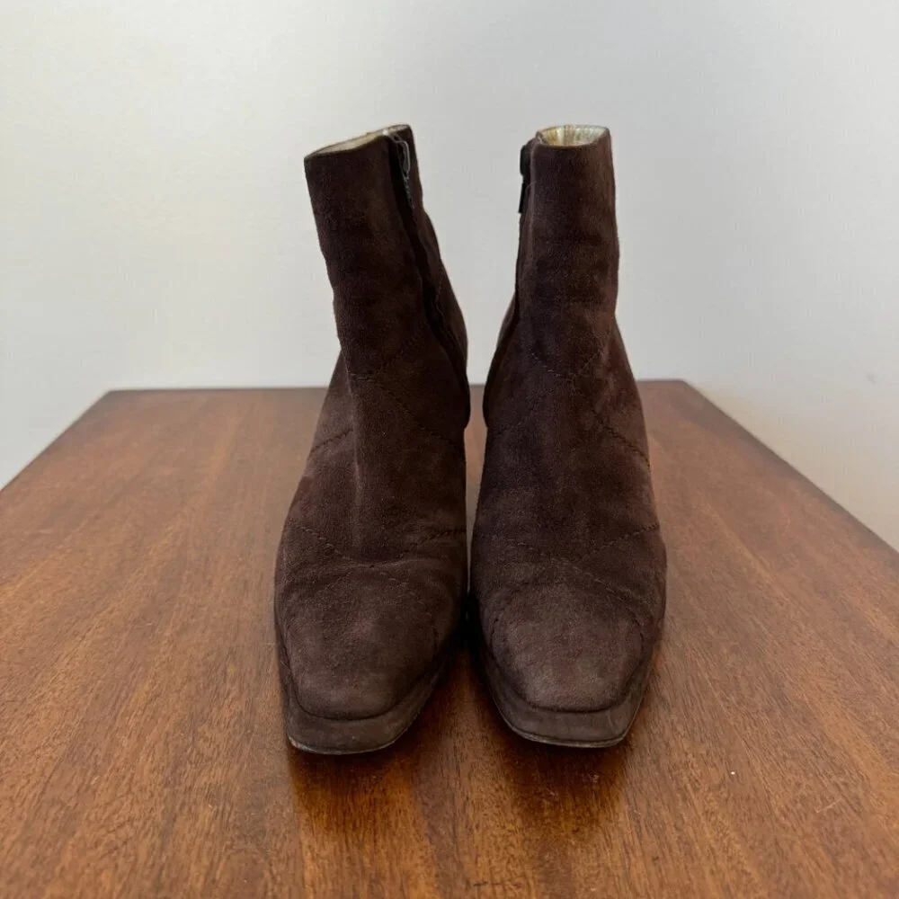 Escada Suede Brown Boots - Picture 5 of 12